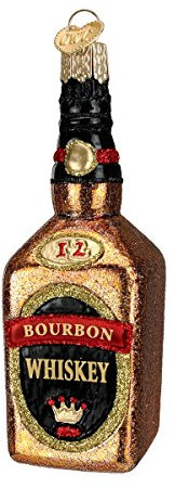 Old World Christmas Ornaments Bourbon Bottle Glass Blown Ornaments for Christmas Tree