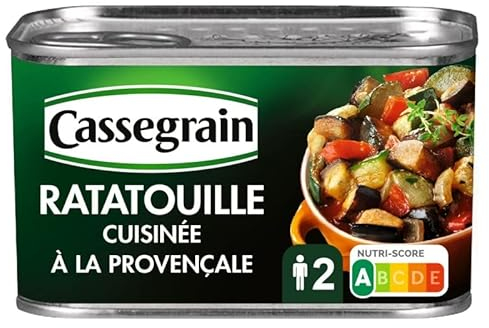 CASSEGRAIN - Ratatouille Cuisin À La Prov À L'Huile D'Olive Vierge-Extra 2% 380G - Lot De 4