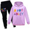 OAIXIUR Adley Merch Outfit Fashion Hoodies & Trousers 2pcs Sportswear for Boys Girls(Violet,6-7 Years