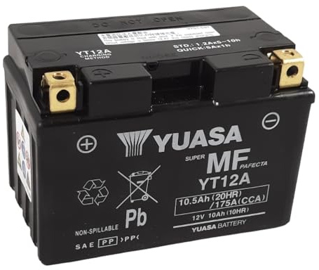 Yuasa - BATTERIE MOTO YT12A 12V 10AH 175A