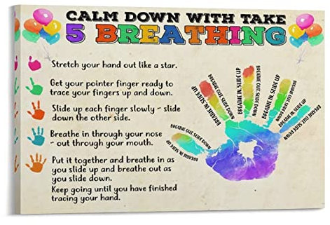 DYJWorker Calm Down Poster, dekoratives Gemälde, Leinwand, Wandkunst, Wohnzimmer, Schlafzimmer, Gemälde, 60 x 90 cm