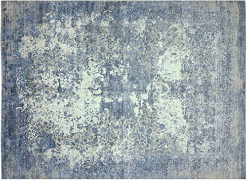 RUG PRINCE Handloom Vintage 300x250 Handgewebt Teppich 250x300 Blau Abstrakt Handarbeit Orient