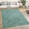 Paco Home Outdoor Teppich wetterfest & langlebig Moderne Boho-Designs mit 3D-Effekt Skandi-Look UV-beständig & robust für Balkon, Garten, Wohnzimmer & Küche, Grösse:140x200 cm, Farbe:Türkis 2