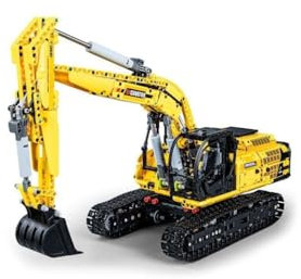 Cada C61082W Blöcke Funktionaler Baubagger 1702 EL., Schwarz, Gelb