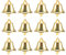 Operitacx 120 Stück Jingle Bells Gold Glöckchen Zum Basteln Kleine Weihnachtsglöckchen Metall-Bastelglocken Für Kranz Ferienhaus Weihnachtsdekoration 14Mm