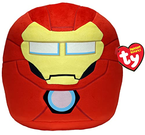 TY Marvel Avengers Iron Man Squish-A-Boo 10 Inches | Licensed Squishy Beanie Baby Soft Plush Marvel Toys | Collectible Cuddly Stuffed Teddy
