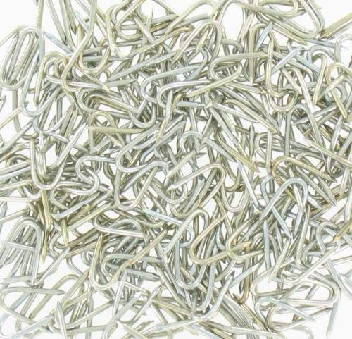 Garmix Krampen Stahlkrampen U-Typ, U-Nägel, Krampen zur Befestigung von Zäunen Maschendrahtzaun Draht Sichtschutz Verzinkt (31x3.10mm 100 Stück)