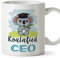 Mugffins Tassen/Becher mit Spruch für CEO - Auf Englisch - Koalafied - 11 oz / 330 ml - originelles und lustiges Geschenk Mitarbeiter
