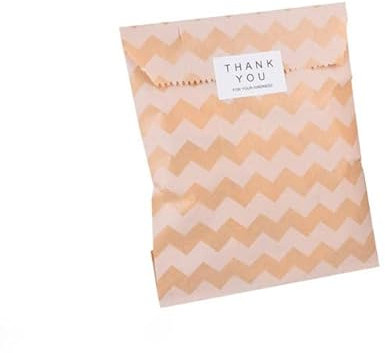 15 cm * 10 cm 50 Stück gepunktete Blumen-Bastelpapier-Popcorn-Beutel, lebensmittelecht, für Kraft-Geburtstagstüten, Designs von Partytüten – mit Aufkleber