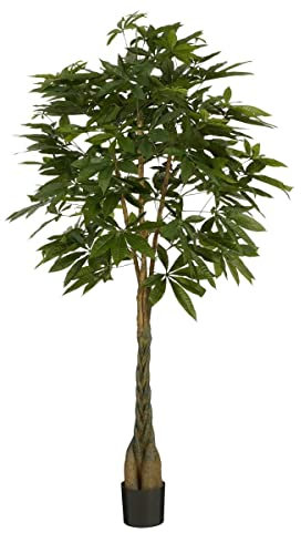Mica Decorations Plante Artificielle Pachira - 65x65x150 cm - PE - Vert