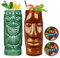 Tiki Lot de 2 tasses à cocktail en céramique hawaïenne - Verres à cocktail exotiques mignons pour cocktails et fêtes exotiques