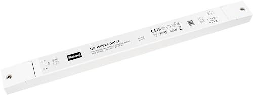 illuburg LED Treiber 24V 100W DALI Push Taster Dimmbar Flackerfrei Slim für LED Streifen Möbel Verdeckte Montage Trafo Transformator Netzteil Vorschaltgerät Driver