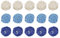 Uxcell Set of 15 Pcs Wicker Rattan Balls 2 Inch Rattan Decorative Balls for Centerpiece Bowls Vase Fillers Home Decor Light Blue,Deep Blue,White