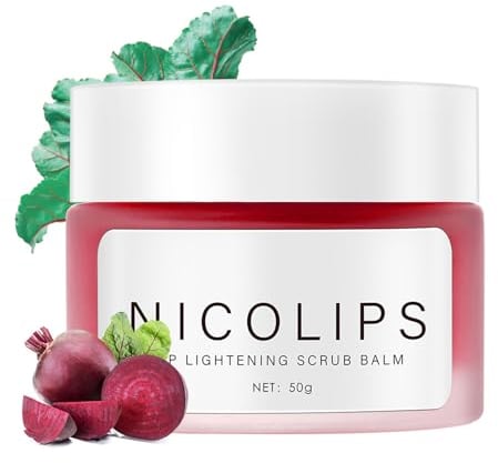 Lippenpeeling mit Peeling, Lip Balm Lippenbehandlung über Nacht, Aufhellende Lippen-Peeling-Creme, Lippenschlafmaske, Lipscrub mit Nährendem Rote Beete gegen Trockene, Spröde Lippen