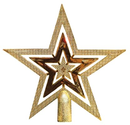 Weihnachtsbaumspitze Stern - Glänzend Weihnachtsbaum Stern Spitzen Weihnachtsdeko Christbaumspitze Christbaumstern Topper Weihnachten Baumspitze Tannenbaumspitze Christbaumschmuck (C, onesize)