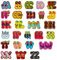 Buchstaben Aufnäher zum Aufbügeln 52 Stück Patches zum Aufbügeln， Aufnäher Glitzer Buchstaben Schriftzug zum Aufbügeln Genähte Stickerei Aufnäher Kleidung Patches zum Aufbügeln (Cartoon style)