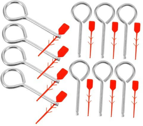 UKCOCO 10pcs Fire Extinguisher Metal Lock Pins Set with Plastic Seals Fire Safety Pull Pins Replacement for Safety Maintenance