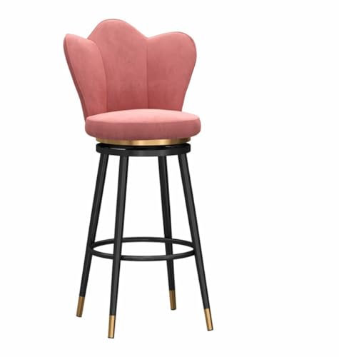 Barhocker Barstühle Barstuhl 1 Stück Drehbare Barhocker, Um 360 Grad Drehbare Barhocker, Mit Samt Gepolsterter Thekenhöhenhocker Für Die Küche Bar Stühle Barsessel ( Color : B , Size : 75cm Sitting He