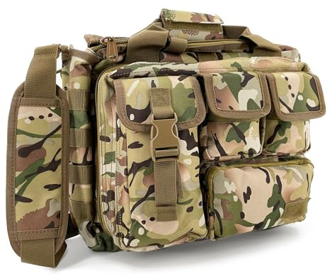 TaktZeit Militärische Aktentasche 15,6 Zoll Taktische Laptop-Kuriertasche Laptop für Wandern, Radfahren, Camping und den täglichen Gebrauch, CP, Medium