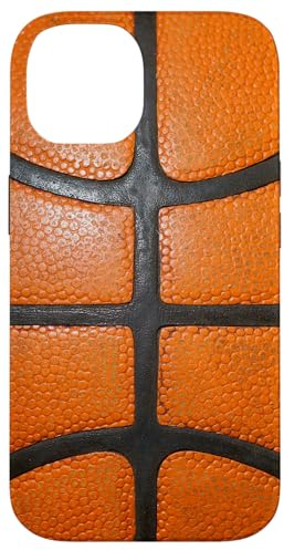 Orange Basketball Leder Muster Geschenk Hülle für iPhone 14