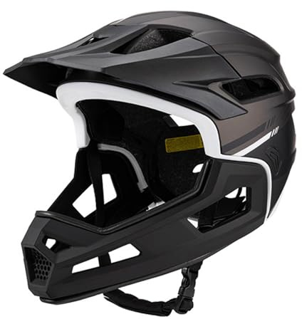 F Fityle Casco Integrale da Bici Fodera Lavabile Rimovibile Attrezzatura da Ciclismo Casco da Mountain Bike per Donne Uomini attività all'aperto per Adulti, Nero Titanio