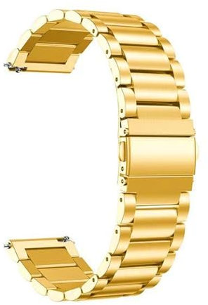 Metallarmband Kompatibel mit Garmin Vivomove Luxe Armbänder, 20mm Metall Mesh Gewebte Edelstahl Ersatzarmband Edelstahl Armband Uhrenarmband für Garmin Vivomove Luxe (Y-Solid Gold)