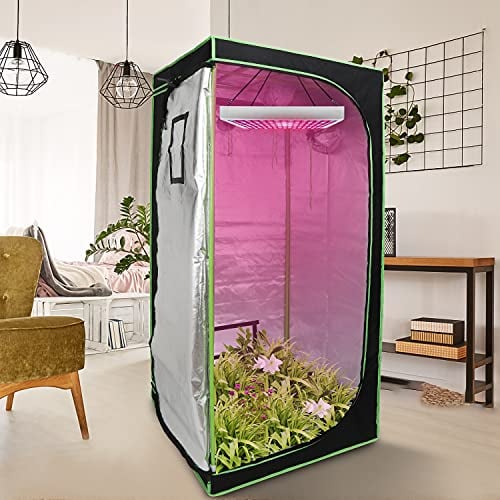 Jayseuw Growzelt 80x80x180CM Grow Tent, 600D Oxford mit Beobachtungsfenster Zuchtzelte für hydrokulturen, Lichtdicht und Wasserdicht Growschrank für Homegrowing, Indoor-Anbau