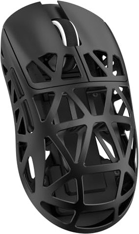 ATTACK SHARK Mouse in lega di magnesio R2, PixArt PAW3950, sensore da gioco, mouse wireless 8K, 48 g, mouse, BT/2,4 G/Wired Gaming Mouse, DPI 42000, Office Mice for Win11/Xbox/PS/Mac -Black