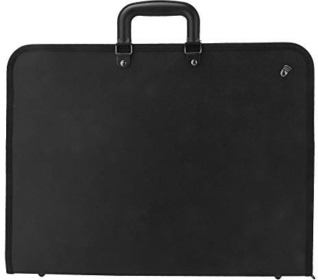 Tragbare Tasche aus PVC für Zeichenbrett, A3-Skizzenblock-Organizer, Aktentasche, Schultertragetasche, Wasserfest, Tragbar, Kunst-Zeichentasche, Schwarz