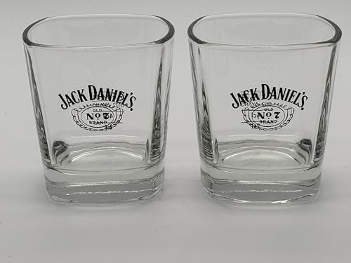Generisch Jack Daniel Jack Daniels Whiskybecher Originalgläser 2 cl/4 cl kalibriert, 2er-Set