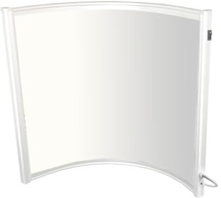 Könighaus Infrarotheizung Standgerät | Infrarot Bogenheizung - 300W mit TÜV SÜD + 5 Jahre Herstellergarantie ✓ Ideal als Schreibtisch Heizung ✓ fester Stand ✓- Weiß - 300W