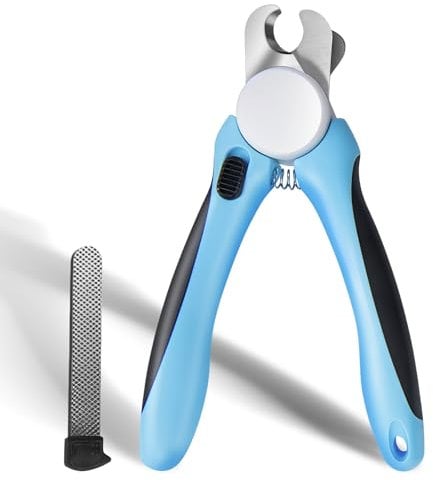 TULAMORIY Ciseaux à Ongles pour Chien et Chat, Coupe-Griffes avec Lime à Ongles, Accessoire de Toilettage Durable pour Animaux, Outil Manuel de Soin pour Griffes d'animaux de Compagnie