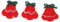 Uonlytech 3 Stück Weihnachtsbaum Filz Patches Diy Flicken für Haaraccessoires Dekorative Applikationen Dunklem für Festliche Kleidung und
