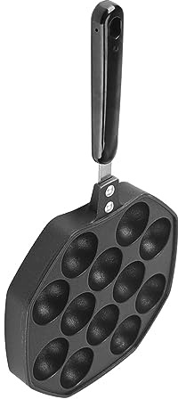 ZJchao Takoyaki-Pfanne, 12 Mulden, Aluminium, Antihaftbeschichtet, Takoyaki-Grillpfanne, Platte, Poffertjes-Pfanne, Oktopus-Kugel-Pfannkuchen-Maker, Backform, Pfannkuchenpfanne Zum Kochen