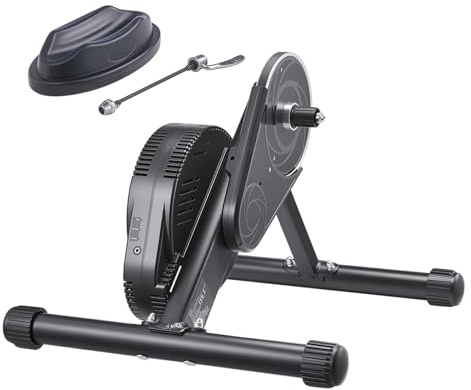 VEVOR Bike Trainer, 1-13 Level, 26-29 in & 700C Wheels, Smart Bicycle Stationary Stand for Indoor Exercise Riding with Front Wheel Riser Block, Fits Road and Mountain Bikes, Compatible with Zwift App