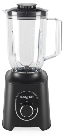 Salter MaxiBlend Table Blender 1000W With 1.5L Jug | 2 Speed Settings Plus Pulse, 4-Wing Stainless Steel Blades, Detachable Plastic Jug, Smoothies Shakes Soups Sauces
