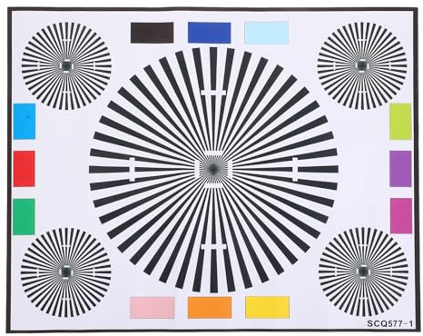 LALAFINA Linsenausrichtungstesttafel aus Papier für Überwachungslinsen mit Klaren Farbmarkierungen und Benutzerfreundlichem Design für Profitechniker und Anfänger bei Tageslichtbedingungen