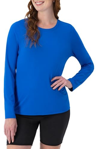 Hanes Damen Cool Dri Long Sleeve Performance T-Shirt, Moisture-Wicking Tee, 40+ UPF Protection, 1 Or 4 Pack Hemd, Awesome Blue – 1 Packung, XX-Large