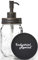Industrial Rewind Mason Jar soap Dispenser with Non Slip Coster - 16oz Clear Pint Ball Mason Jar with Oil Rubbed Bronze Soap Dispenser