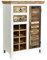 Woodkings® Hochkommode Perth weiß, recyceltes Massivholz bunt antik, Kommode, Design Weinschrank Weinregal Holzmöbel
