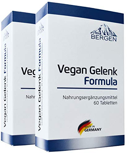 120 Gelenk-Tabletten 2 Packungen rein pflanzlich, vegan | mit Glucosamin Chondroitin MSM Vitamin C hochdosiert