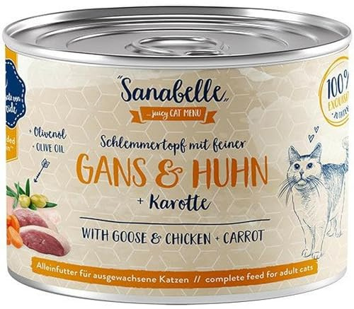 Sanabelle mit Gans & Huhn | 6 x 180g Katzenfutter nass