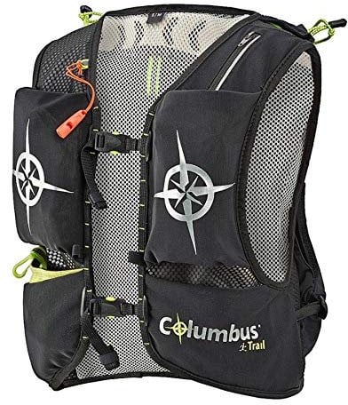 COLUMBUS Trail Vest 5L Gilet d'Hydratation Gilet sans Manche Trail S/M Adult Gilet Running Randonnée Trekking Sac Rangement Gourde Gilet Sport Outdoors