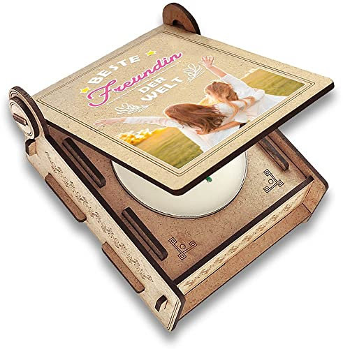 Candle IN THE BOX beste Freundin, Kerzen mit Spruch, Geschenkidee Freundschaft, coole Geschenke für Frauen, bff Geburtstagsgeschenk