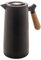 WOLFF - Thermal Coffee Carafe - 34oz / 1L Insulated Plastic Exterior Carafe for Hot or Cold Drinks - Leakproof Coffee and Tea Dispenser with Wood-like Handle and Glass Liner - Black, 34floz/1L