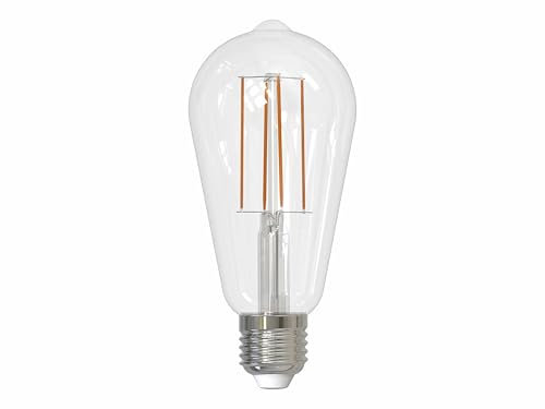 Müller-Licht Retro LED ST64 Kolbenform E27, 7.5W ersetzt 60W, nostalgisches warmweißes Licht (2700K) für ein gemütliches Ambiente, 806lm, dimmbar, 15000h Lebensdauer 401071, Weiß