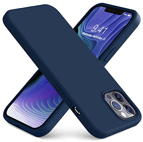 LOVE 3000 Compatible with iPhone 12 Pro Max Phone Case | Thickening 2.1 MM Liquid Silicone | Anti-Scratch Microfiber Lining | Full-Body Duty Heavy Protection Case for Men, Navy Blue