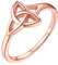 ChicSilver Ring für Damen Mädchen Irischer Triquetra Knot Ring Promise Ehering in Größe 18.9 Trauring Verlorbungsring Hochzeitsring Freundschaftsring für Mädchen Frauen