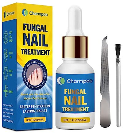 Natural Antifungal Nail Treatment - Potent Fungi Toe Nail Fungal Treatment for Men, Women with File and Brush for Maximum Convenience - 1Fl Oz/ 30ml