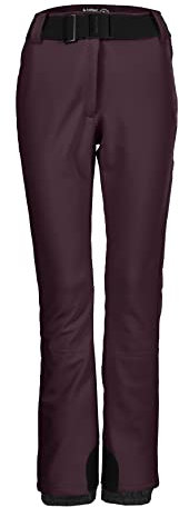 KILLTEC Damen Skihose/Softshell Hose mit Schneefang und Gürtel KSW 221 WMN SKI SFTSHLL PNTS, dunkelpflaume, 44, 37328-000